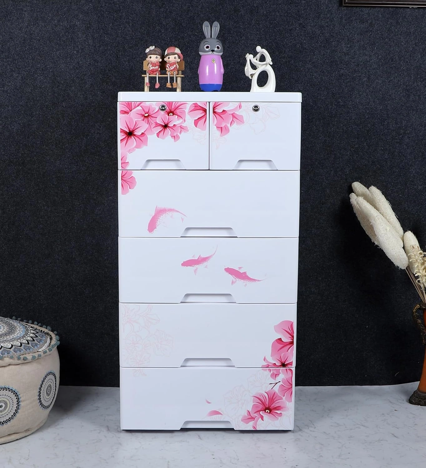 Kid's Room Ace: 5-Drawer Chest Makes Storage Stylish & Simple for Any Nursery.